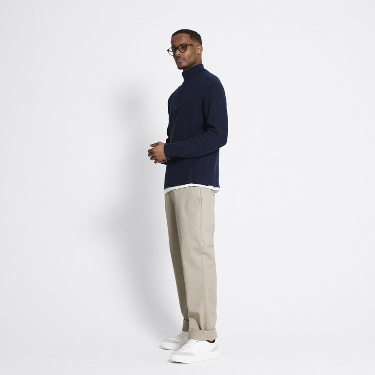 Half-zip knit sweater "Frans"